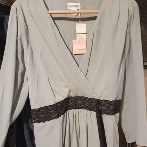 Maternity top blouse pale blue